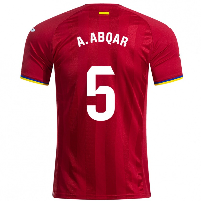 Danxen Herren Abdel Abqar #5 Rot Gelb Blau Auswärtstrikot Trikot 2025/26 T-Shirt Österreich