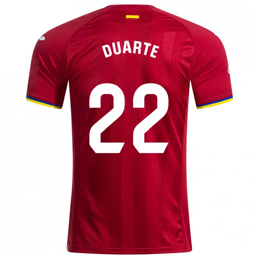 Danxen Herren Domingos Duarte #22 Rot Gelb Blau Auswärtstrikot Trikot 2025/26 T-Shirt Österreich
