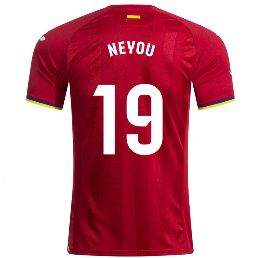 Danxen Herren Yvan Neyou #19 Rot Gelb Blau Auswärtstrikot Trikot 2025/26 T-Shirt Österreich