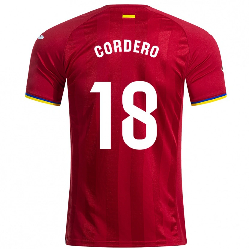 Danxen Herren Alberto Cordero #18 Rot Gelb Blau Auswärtstrikot Trikot 2025/26 T-Shirt Österreich