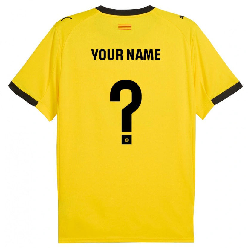 Danxen Herren Ihren Namen #0 Gelb Schwarz Auswärtstrikot Trikot 2025/26 T-Shirt Österreich