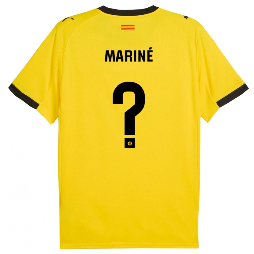 Danxen Herren Aleix Mariné #0 Gelb Schwarz Auswärtstrikot Trikot 2025/26 T-Shirt Österreich
