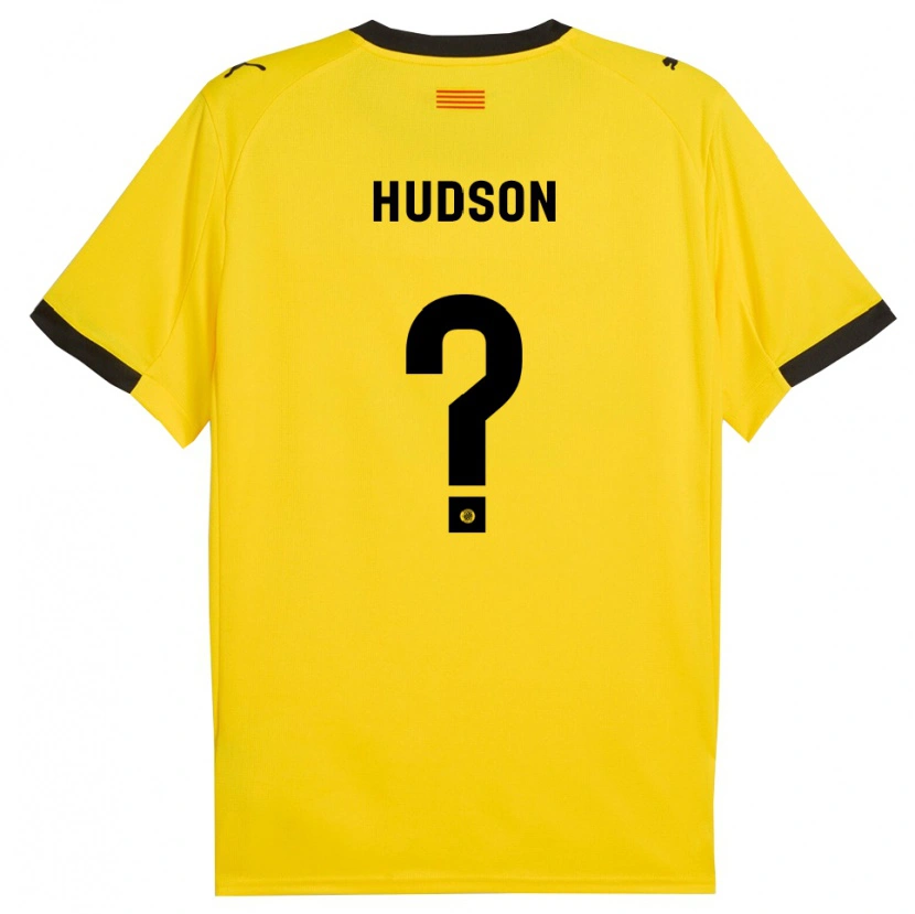 Danxen Herren Hudson #0 Gelb Schwarz Auswärtstrikot Trikot 2025/26 T-Shirt Österreich