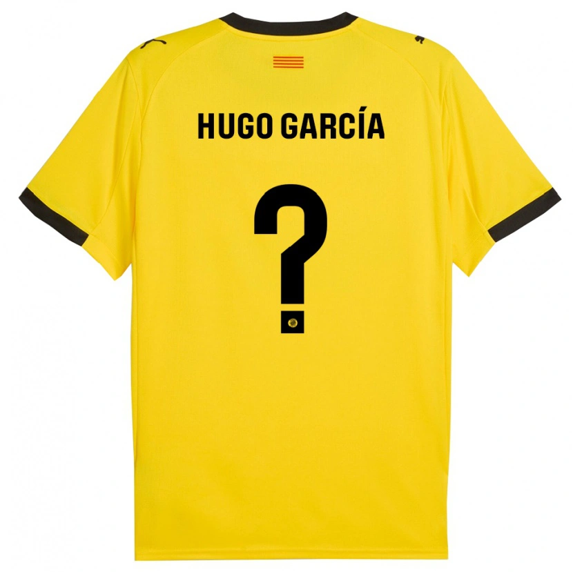 Danxen Herren Hugo García #0 Gelb Schwarz Auswärtstrikot Trikot 2025/26 T-Shirt Österreich