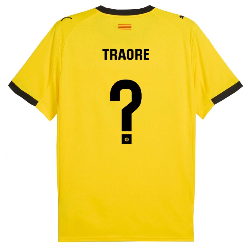 Danxen Herren Solo Traoré #0 Gelb Schwarz Auswärtstrikot Trikot 2025/26 T-Shirt Österreich