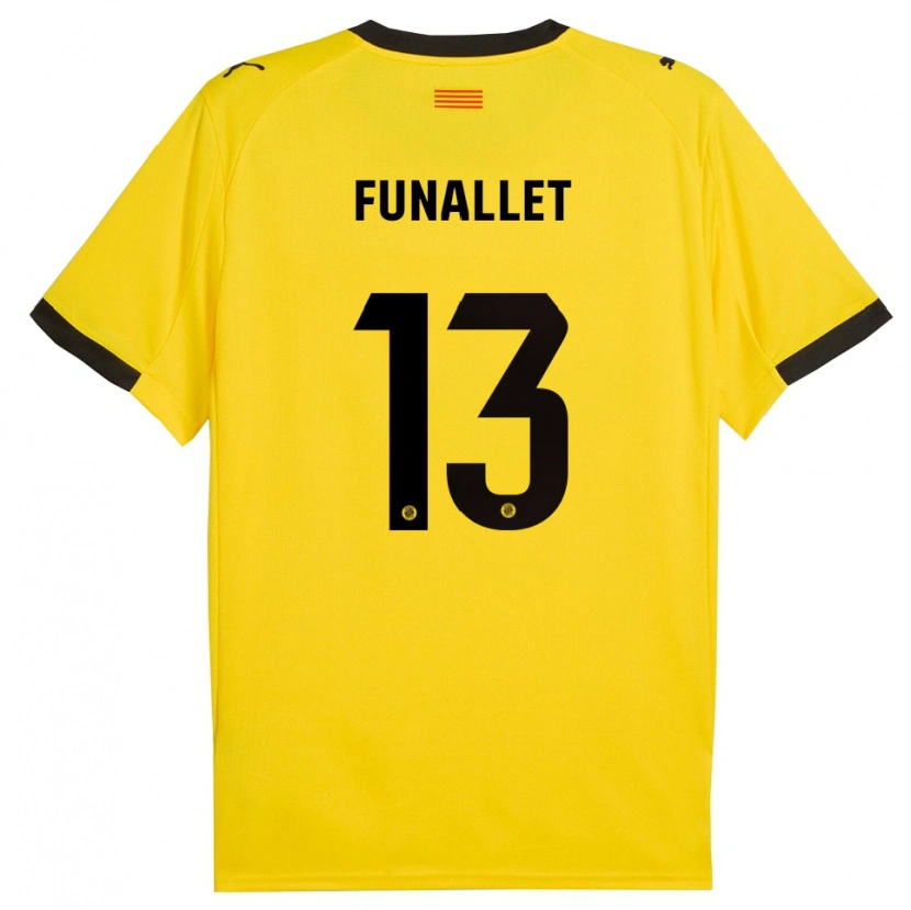 Danxen Herren Pau Funallet #13 Gelb Schwarz Auswärtstrikot Trikot 2025/26 T-Shirt Österreich