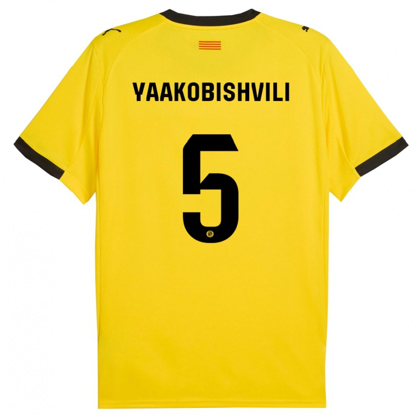 Danxen Herren Antal Yaakobishvili #5 Gelb Schwarz Auswärtstrikot Trikot 2025/26 T-Shirt Österreich