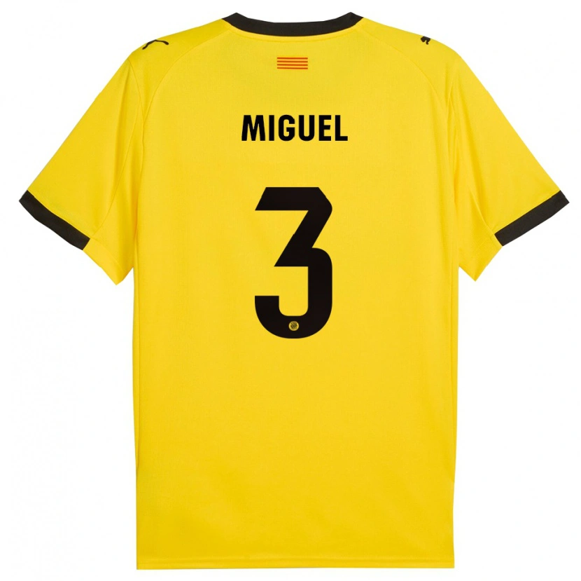 Danxen Herren Miguel Gutiérrez #3 Gelb Schwarz Auswärtstrikot Trikot 2025/26 T-Shirt Österreich