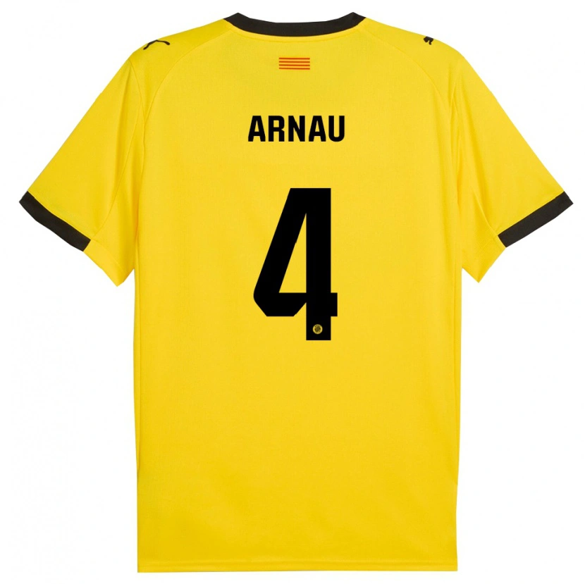 Danxen Herren Arnau Martínez #4 Gelb Schwarz Auswärtstrikot Trikot 2025/26 T-Shirt Österreich
