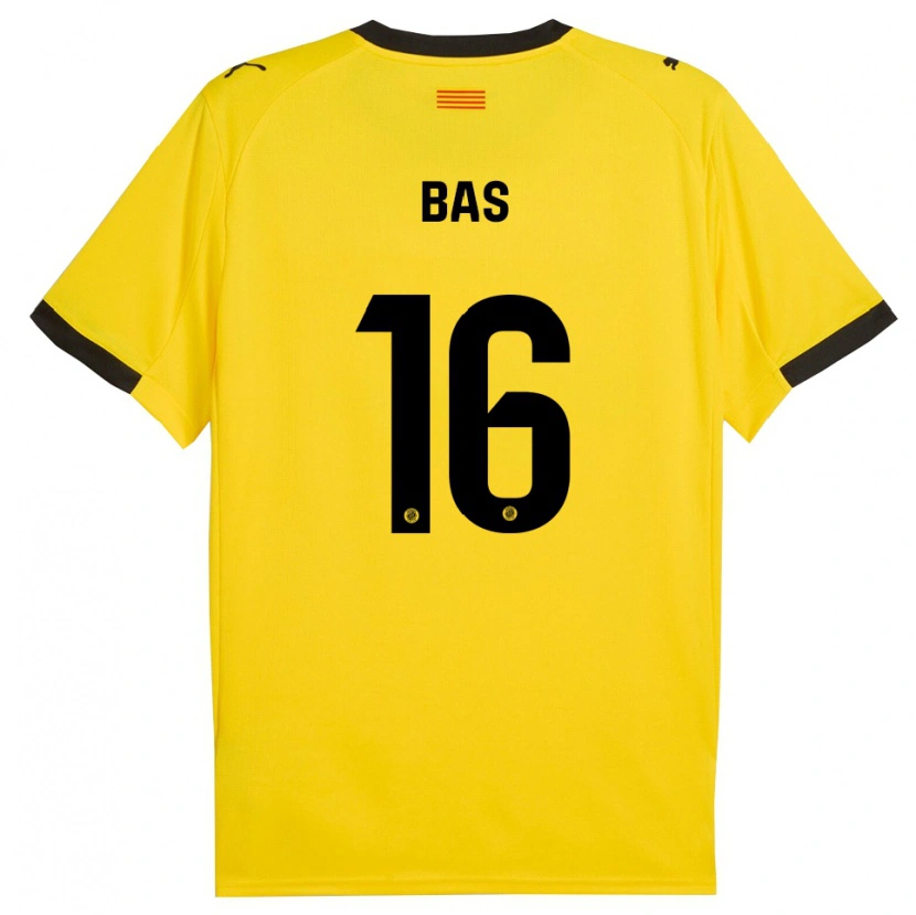 Danxen Herren Jordi Bas #16 Gelb Schwarz Auswärtstrikot Trikot 2025/26 T-Shirt Österreich