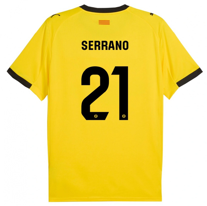 Danxen Herren Ot Serrano #21 Gelb Schwarz Auswärtstrikot Trikot 2025/26 T-Shirt Österreich