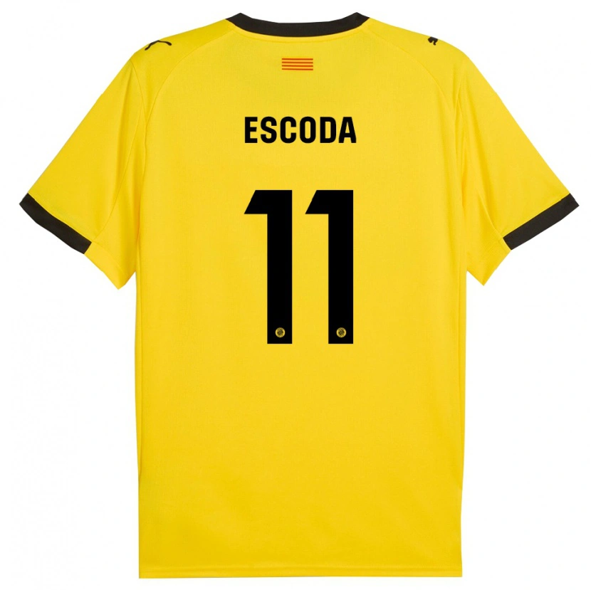 Danxen Herren David Escoda #11 Gelb Schwarz Auswärtstrikot Trikot 2025/26 T-Shirt Österreich