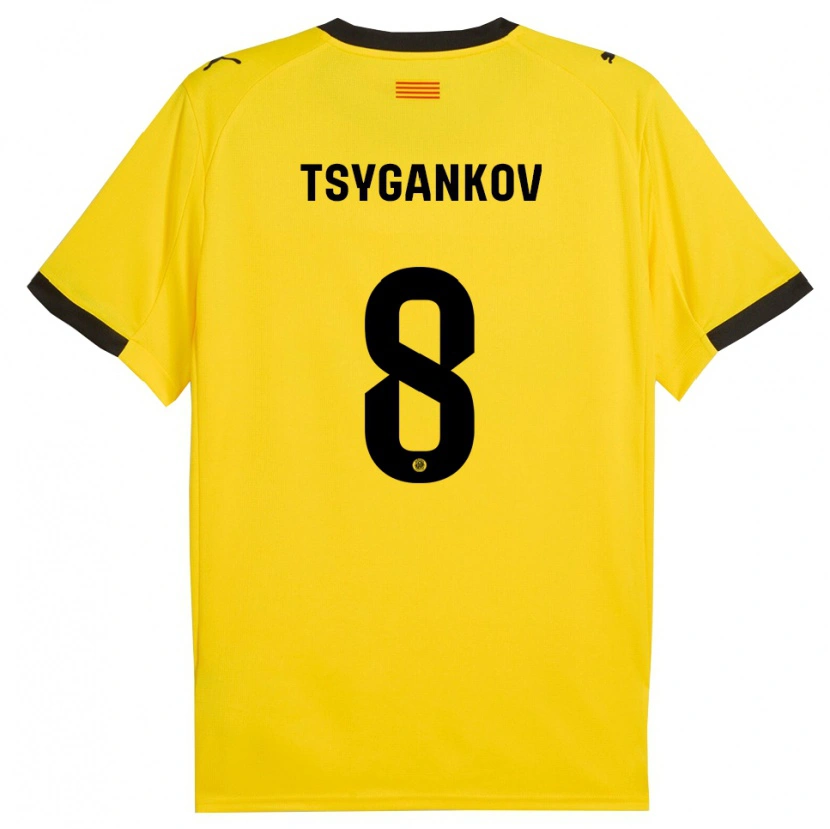 Danxen Herren Viktor Tsygankov #8 Gelb Schwarz Auswärtstrikot Trikot 2025/26 T-Shirt Österreich