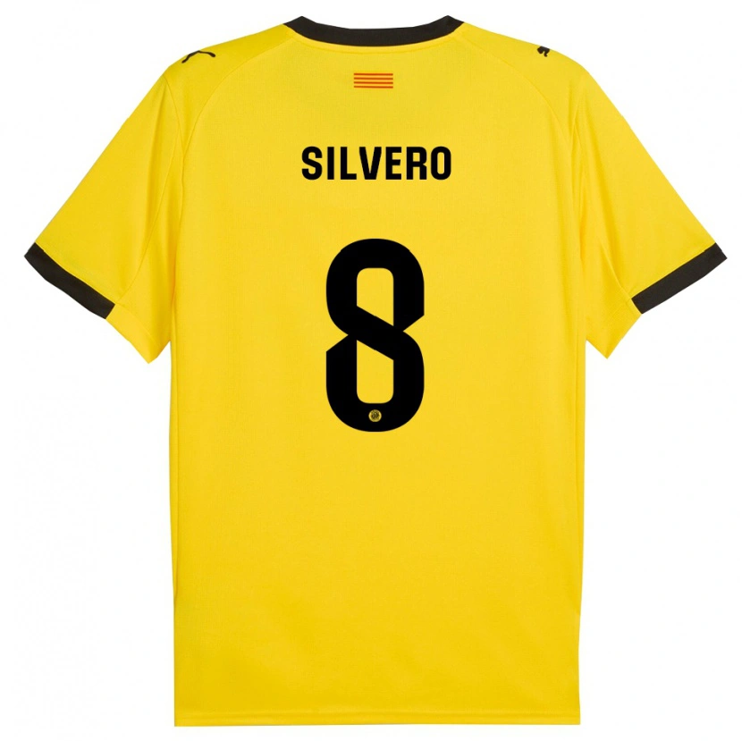 Danxen Herren Pol Silvero #8 Gelb Schwarz Auswärtstrikot Trikot 2025/26 T-Shirt Österreich