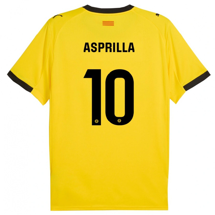 Danxen Herren Yáser Asprilla #10 Gelb Schwarz Auswärtstrikot Trikot 2025/26 T-Shirt Österreich