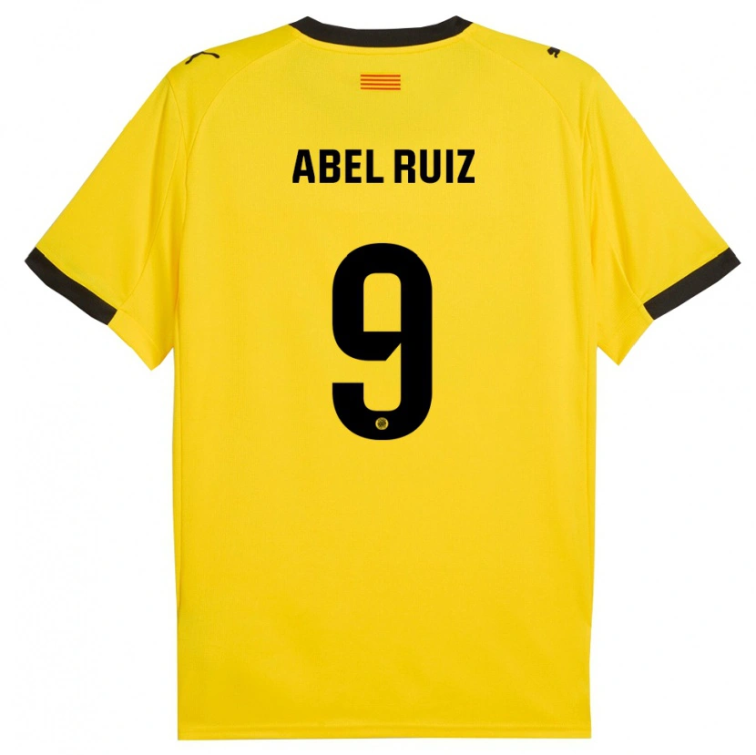Danxen Herren Abel Ruiz #9 Gelb Schwarz Auswärtstrikot Trikot 2025/26 T-Shirt Österreich