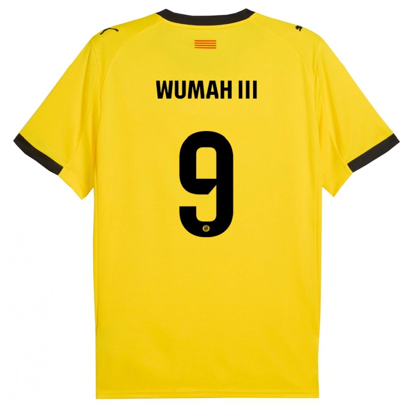 Danxen Herren Edward Wumah Iii #9 Gelb Schwarz Auswärtstrikot Trikot 2025/26 T-Shirt Österreich