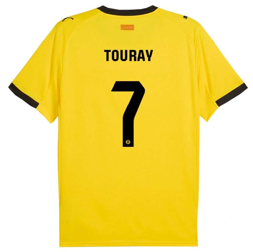 Danxen Herren Muhammed Touray #7 Gelb Schwarz Auswärtstrikot Trikot 2025/26 T-Shirt Österreich
