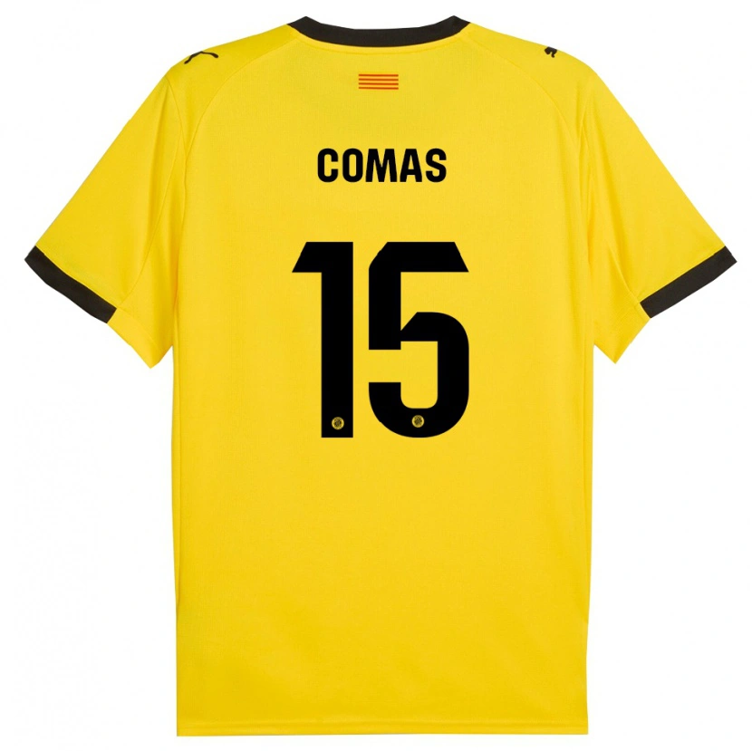 Danxen Herren Oriol Comas #15 Gelb Schwarz Auswärtstrikot Trikot 2025/26 T-Shirt Österreich