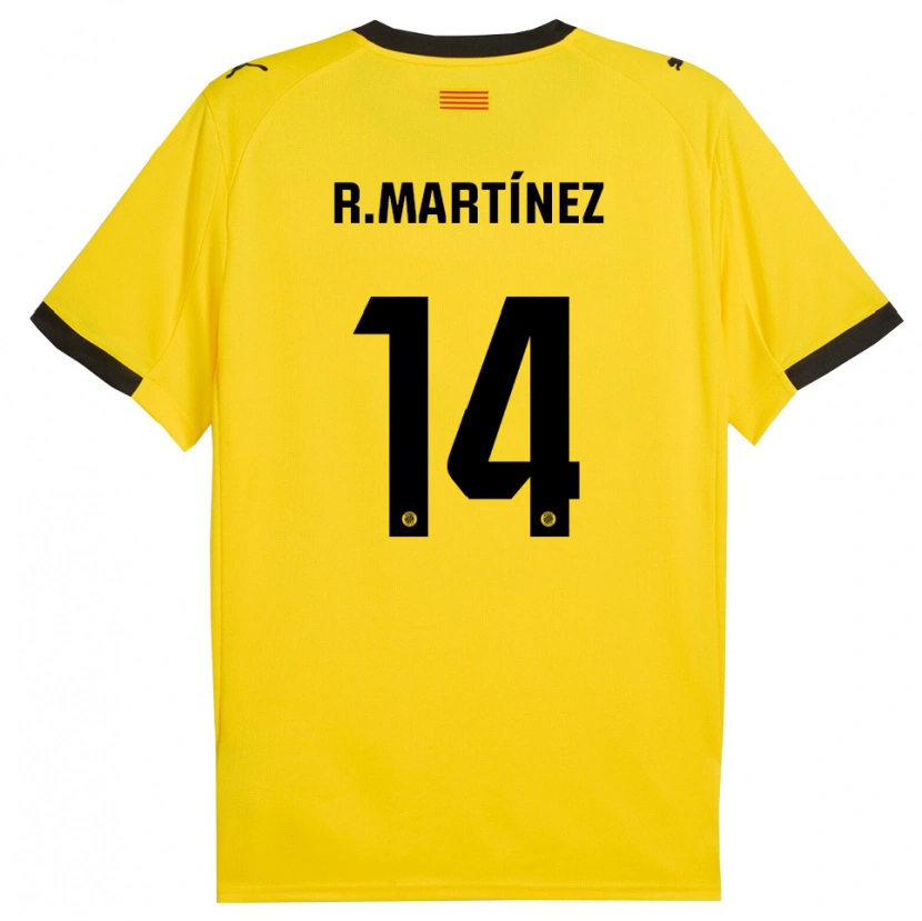 Danxen Herren Raúl Martínez #14 Gelb Schwarz Auswärtstrikot Trikot 2025/26 T-Shirt Österreich