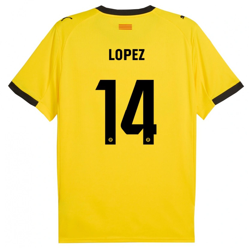 Danxen Herren Judith López #14 Gelb Schwarz Auswärtstrikot Trikot 2025/26 T-Shirt Österreich