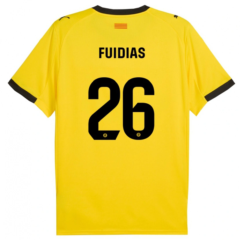 Danxen Herren Toni Fuidias #26 Gelb Schwarz Auswärtstrikot Trikot 2025/26 T-Shirt Österreich