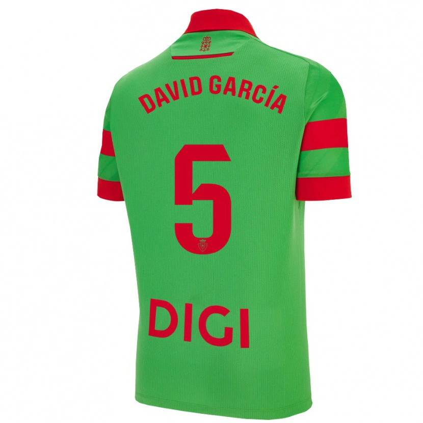 Danxen Herren David García #5 Grün Rot Auswärtstrikot Trikot 2025/26 T-Shirt Österreich