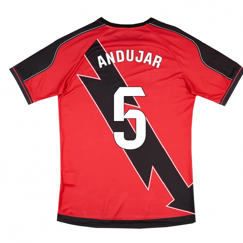 Danxen Herren Paula Andújar #5 Rot Schwarz Auswärtstrikot Trikot 2025/26 T-Shirt Österreich