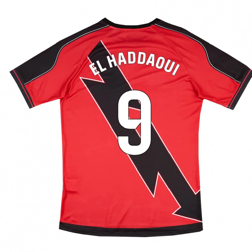 Danxen Herren Hamza El Haddaoui #9 Rot Schwarz Auswärtstrikot Trikot 2025/26 T-Shirt Österreich