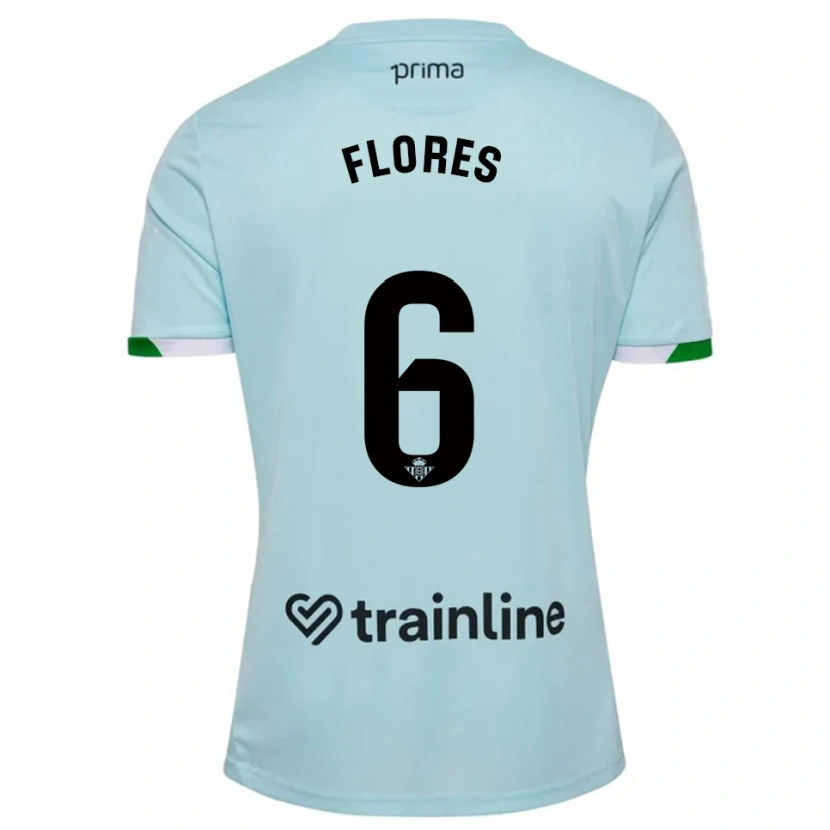 Danxen Herren Mateo Flores #6 Himmelblau Grün Auswärtstrikot Trikot 2025/26 T-Shirt Österreich