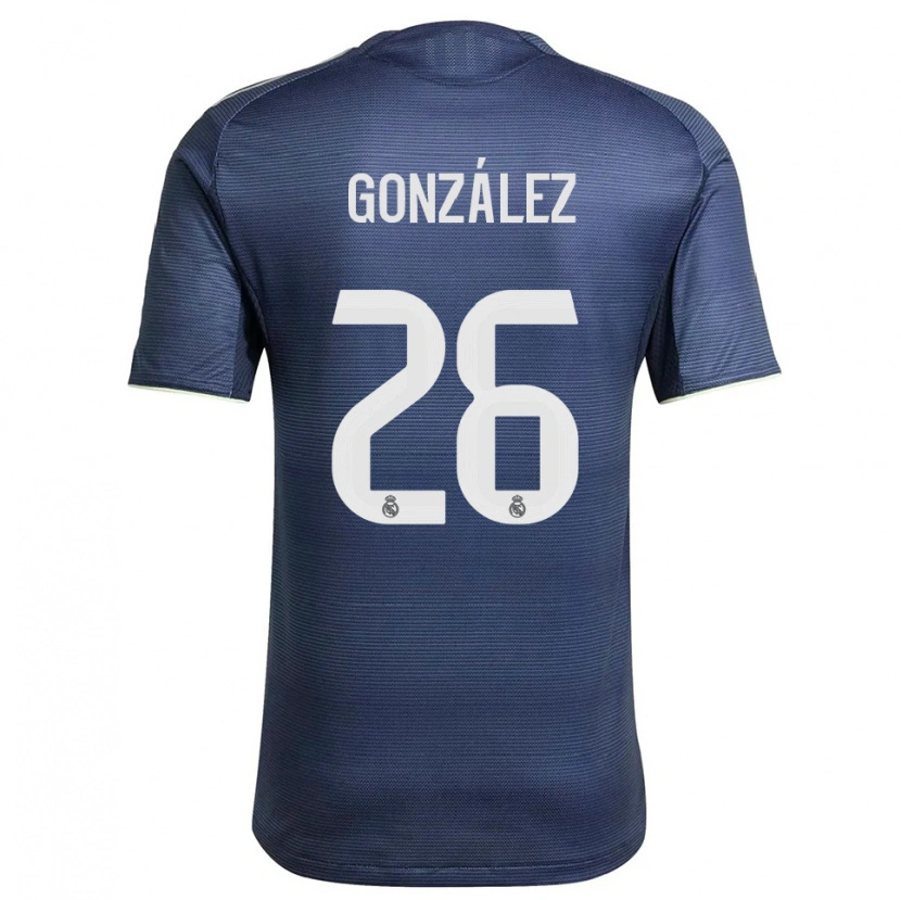 Danxen Herren Fran González #26 Marine Silber Auswärtstrikot Trikot 2025/26 T-Shirt Österreich