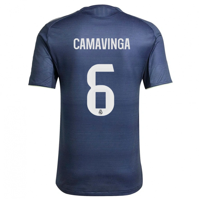 Danxen Herren Eduardo Camavinga #6 Marine Silber Auswärtstrikot Trikot 2025/26 T-Shirt Österreich