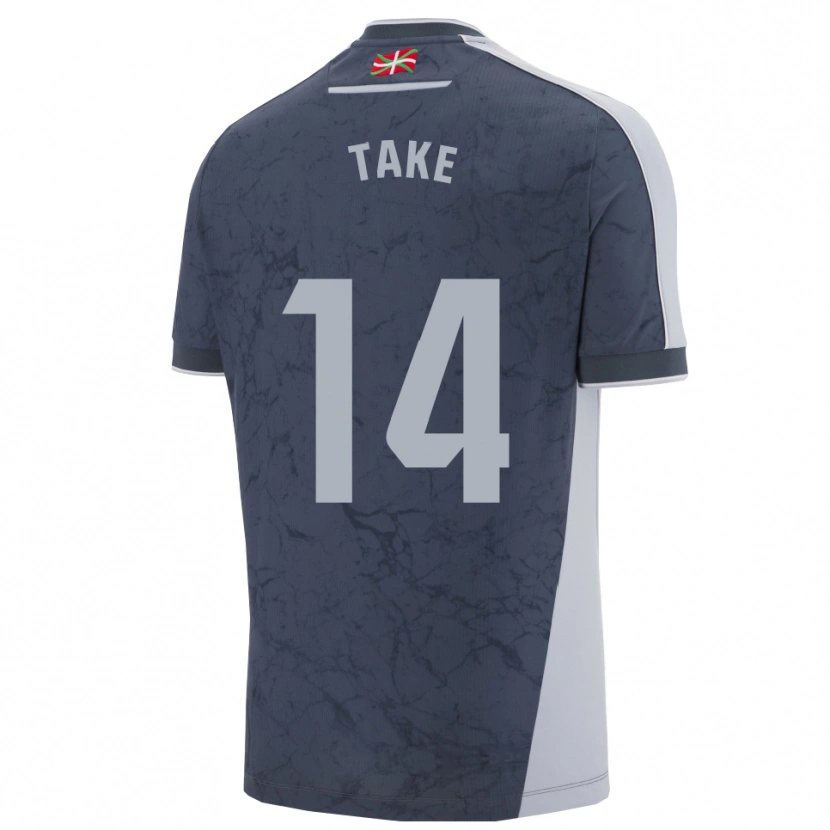 Danxen Herren Takefusa Kubo #14 Dunkelblau Weiß Auswärtstrikot Trikot 2025/26 T-Shirt Österreich