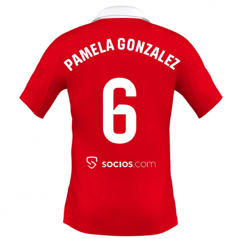 Danxen Herren Cinthia Pamela González Medina #6 Rot Weiß Grau Auswärtstrikot Trikot 2025/26 T-Shirt Österreich