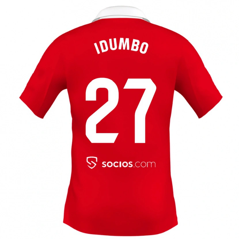 Danxen Herren Stanis Idumbo #27 Rot Weiß Grau Auswärtstrikot Trikot 2025/26 T-Shirt Österreich