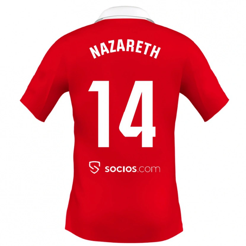Danxen Herren Nazareth Martín #14 Rot Weiß Grau Auswärtstrikot Trikot 2025/26 T-Shirt Österreich