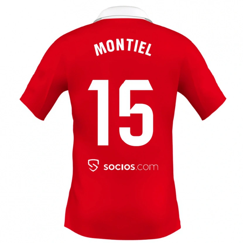 Danxen Herren Gonzalo Montiel #15 Rot Weiß Grau Auswärtstrikot Trikot 2025/26 T-Shirt Österreich