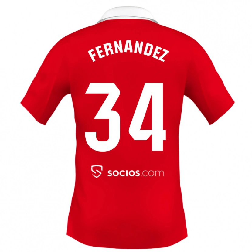 Danxen Herren Marc Fernández #34 Rot Weiß Grau Auswärtstrikot Trikot 2025/26 T-Shirt Österreich