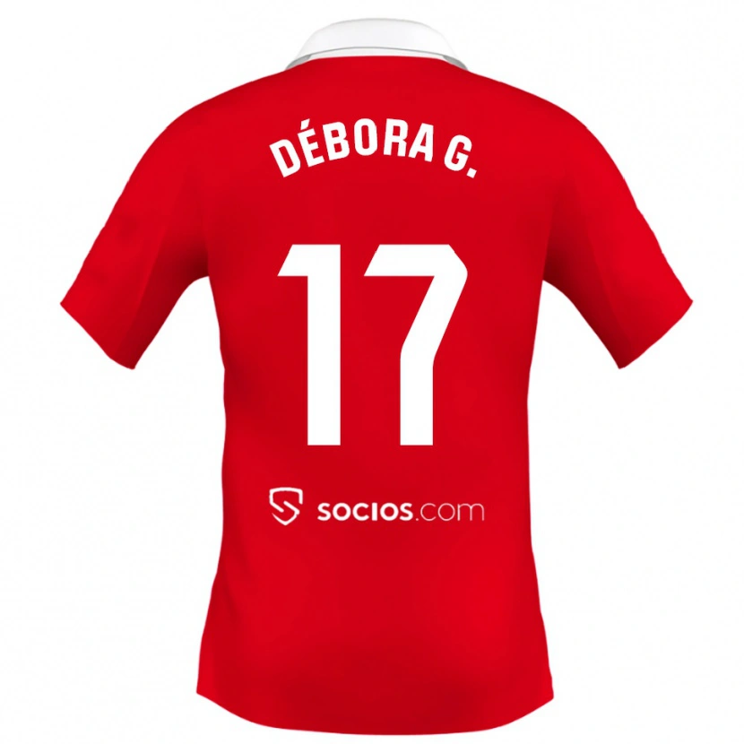 Danxen Herren Débora García Mateo #17 Rot Weiß Grau Auswärtstrikot Trikot 2025/26 T-Shirt Österreich