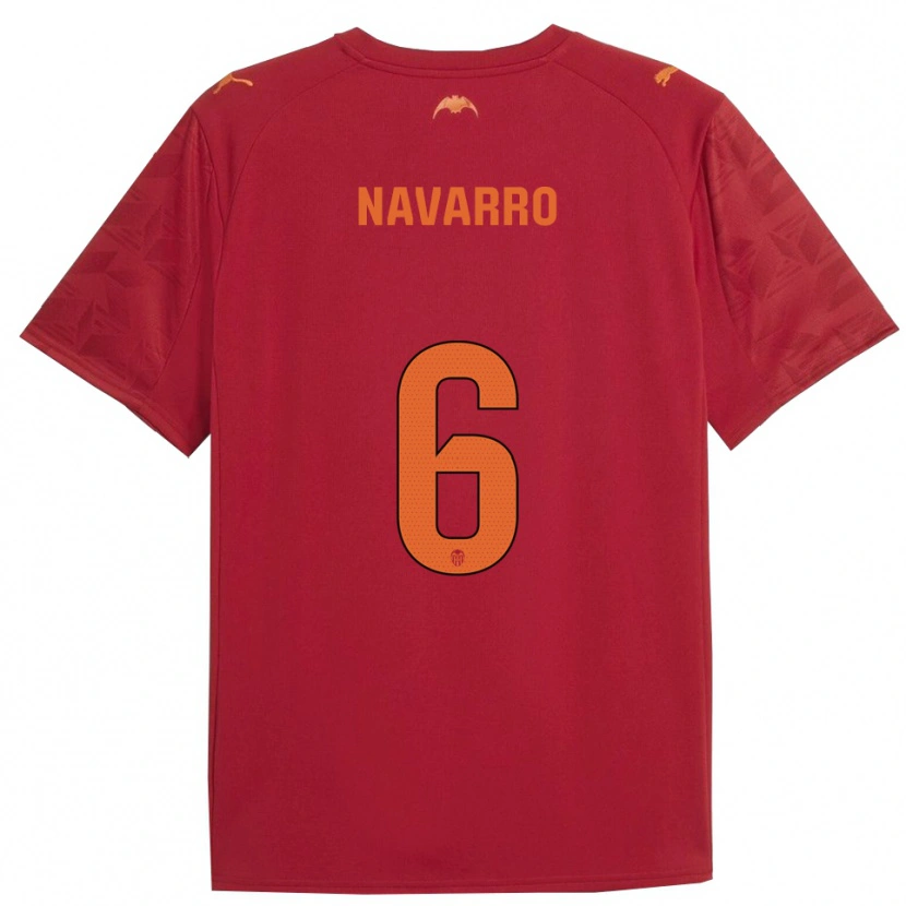 Danxen Herren Javi Navarro #6 Rot Orange Auswärtstrikot Trikot 2025/26 T-Shirt Österreich