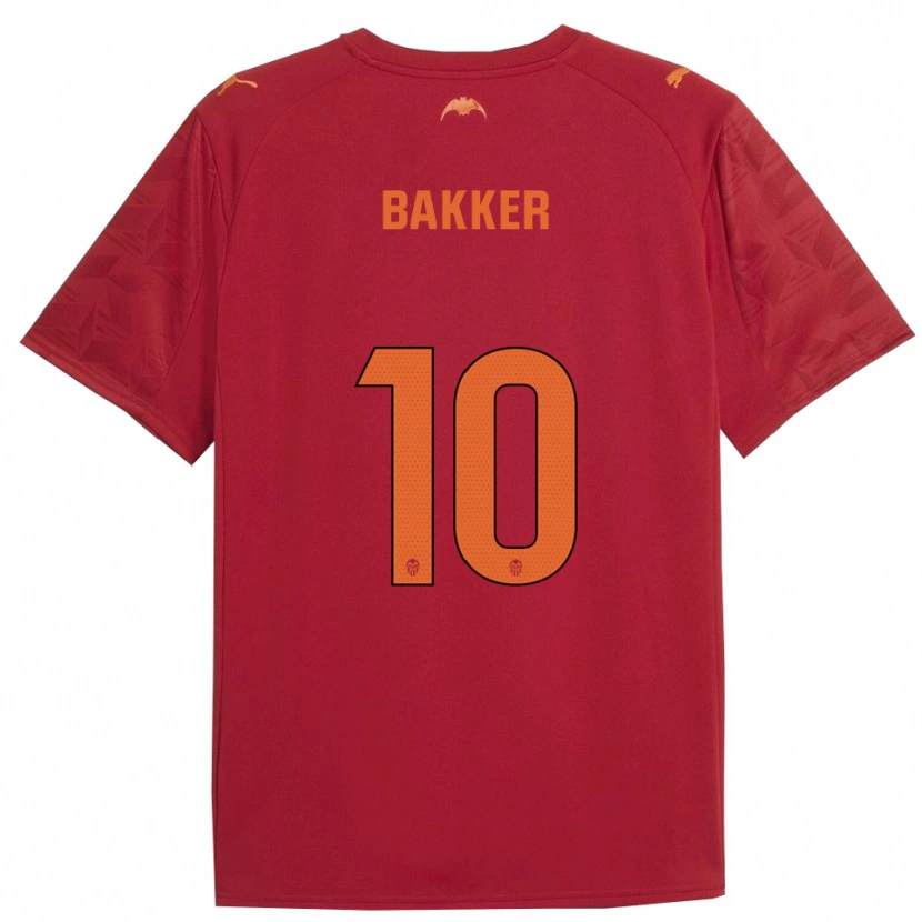 Danxen Herren Linda Bakker #10 Rot Orange Auswärtstrikot Trikot 2025/26 T-Shirt Österreich