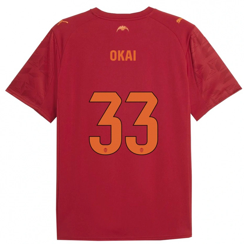 Danxen Herren Leslie Okai #33 Rot Orange Auswärtstrikot Trikot 2025/26 T-Shirt Österreich