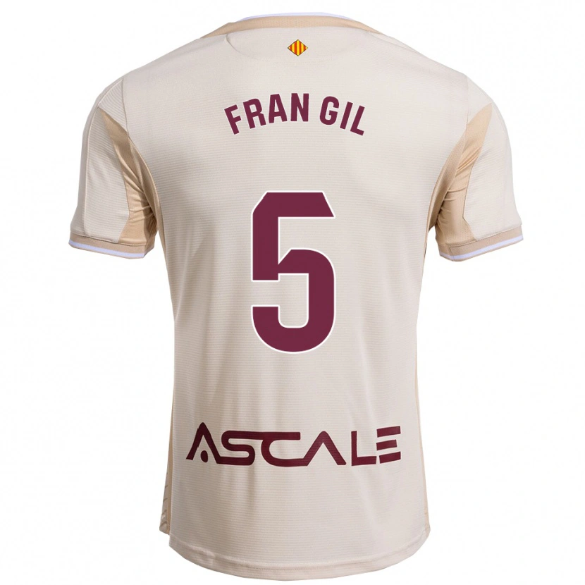 Danxen Herren Fran Gil #5 Cremeweiß Burgunderrot Auswärtstrikot Trikot 2025/26 T-Shirt Österreich