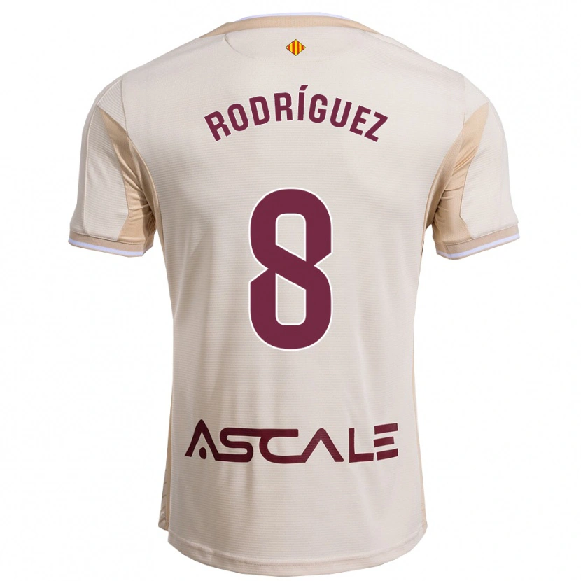 Danxen Herren Unai Rodríguez #8 Cremeweiß Burgunderrot Auswärtstrikot Trikot 2025/26 T-Shirt Österreich