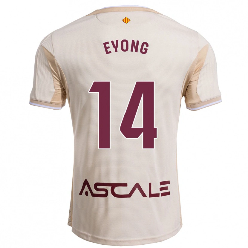 Danxen Herren Etta Eyong #14 Cremeweiß Burgunderrot Auswärtstrikot Trikot 2025/26 T-Shirt Österreich