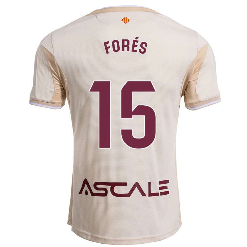 Danxen Herren Arnau Forés #15 Cremeweiß Burgunderrot Auswärtstrikot Trikot 2025/26 T-Shirt Österreich