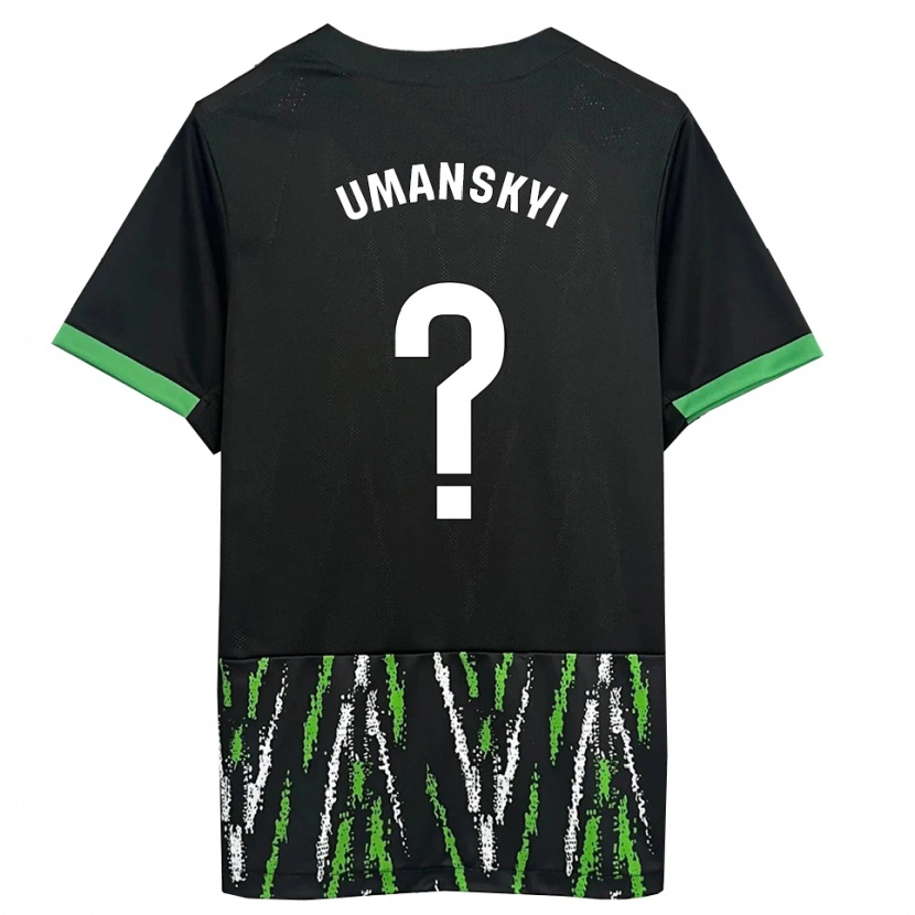 Danxen Herren Volodymyr Umanskyi #0 Schwarz Grün Auswärtstrikot Trikot 2025/26 T-Shirt Österreich