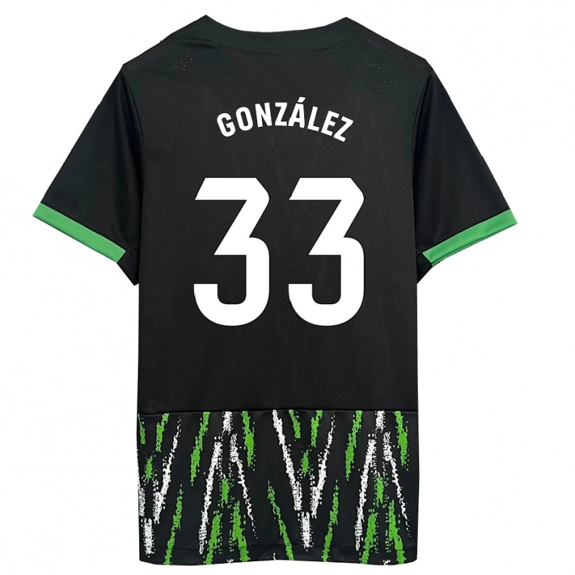 Danxen Herren Nico González #33 Schwarz Grün Auswärtstrikot Trikot 2025/26 T-Shirt Österreich