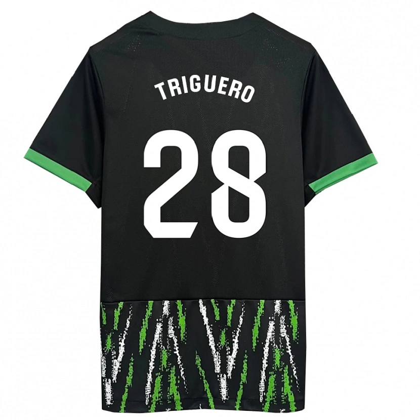 Danxen Herren Dani Triguero #28 Schwarz Grün Auswärtstrikot Trikot 2025/26 T-Shirt Österreich