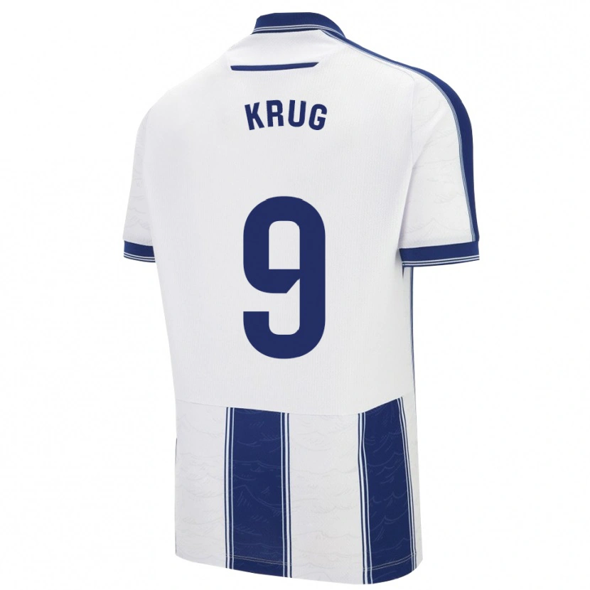 Danxen Herren Frederick Krug #9 Marine Weiß Auswärtstrikot Trikot 2025/26 T-Shirt Österreich